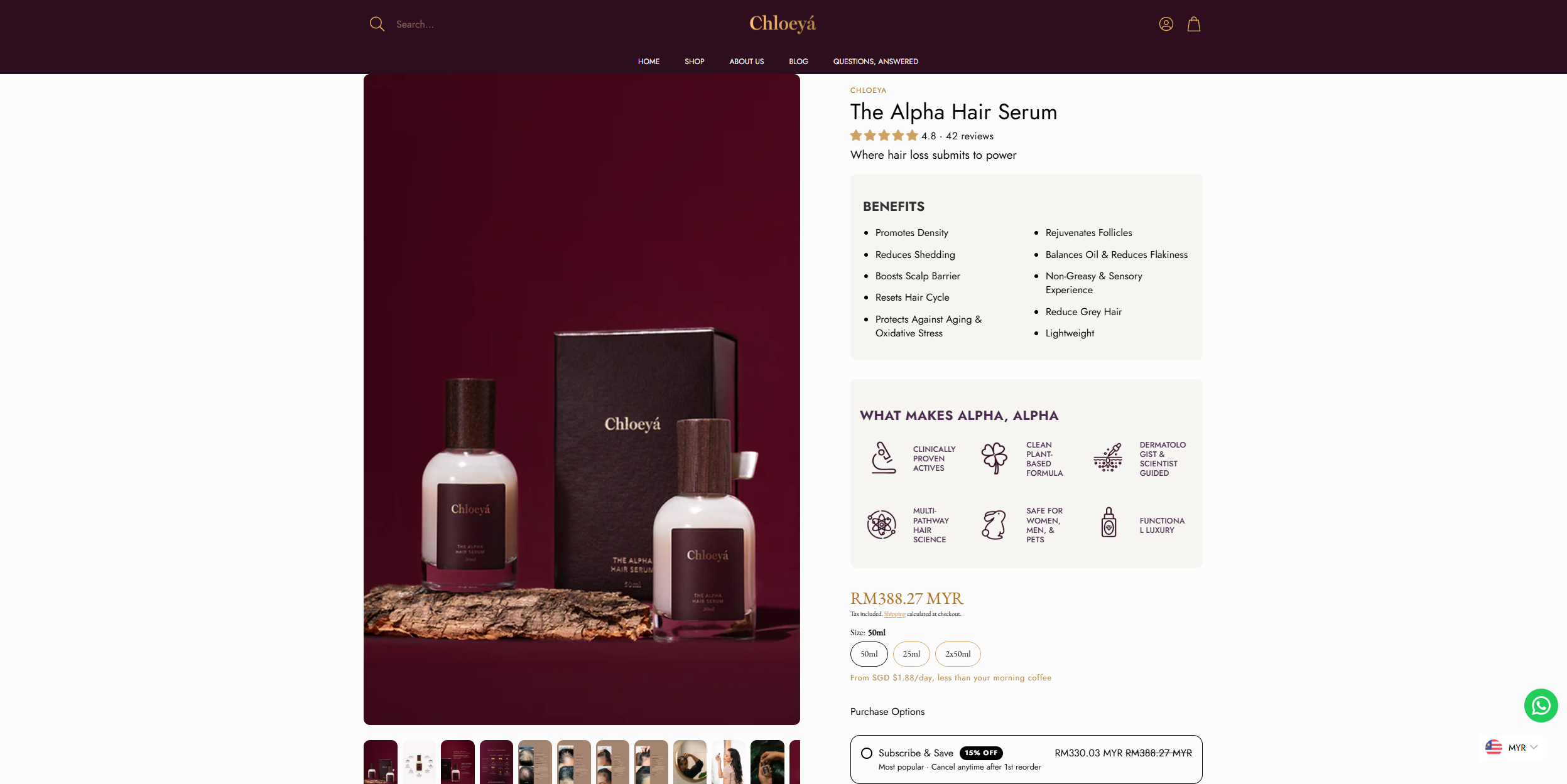 Chloeya website screenshot